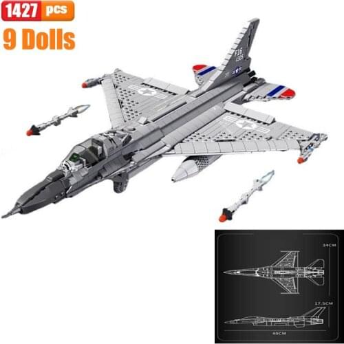 F-16 Fighting Falcon Fighter Building Block Military series Bomber 3D Model Fighter Plane Brick Toys For Kids Birthday Gifts