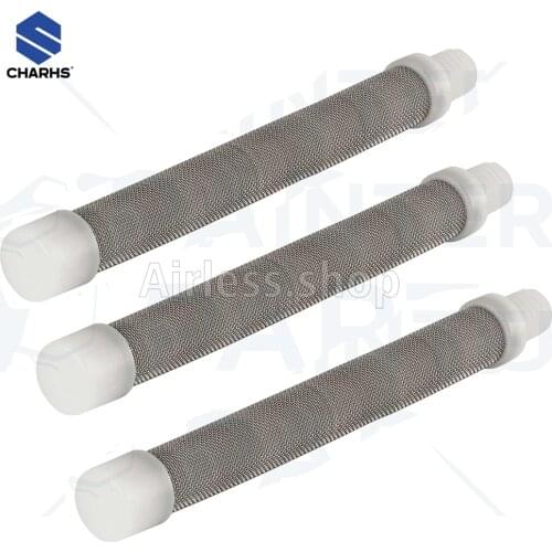 Charhs 60mesh Threaded Medium Mesh White Screw Filter 10pcs as 540-060,304 Stainless steel Ma Fits all Titan airless spray guns