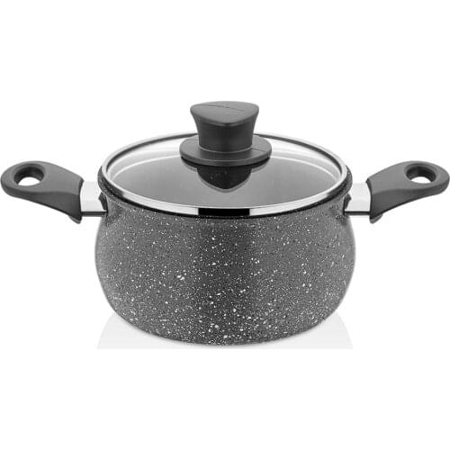 16 Cm Granite Gray Hot Pot