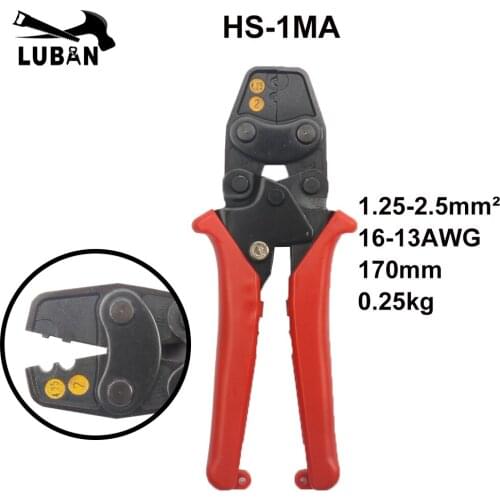 HS-1MA crimping plier for non-insulated terminals Japanese style capacity 1.25-2.5mm2 16-13AWG electrical tools