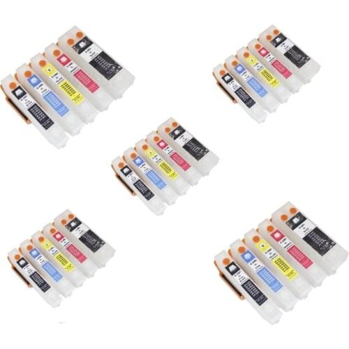 INK WAY 5SETS REFILLABLE CARTRIDGES for Epson Expression Premium XP-830 XP-635 XP-900 XP-530 XP-630 XP-640 XP-540 XP-645