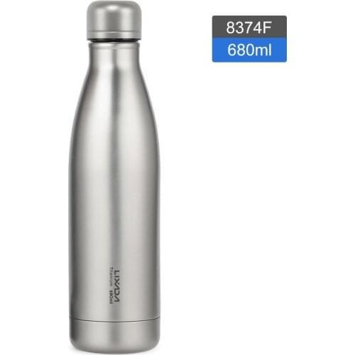 Lixada 550/680ml Titanium Water Bottle Lightweight Outdoor Sports Bottle for Camping Hiking Cycling Backpacking titanium bottle