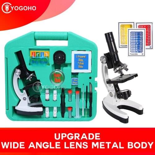 1200 times Microscope Kit Lab LED Home School Science Educational Toy Gift Refined Microscope For Kids Child