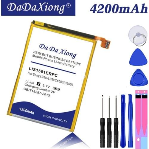 Original DaDaXiong 4200mAh LIS1501ERPC Li-ion Phone Battery For Sony Ericsson Xperia ZL L35H Lt35i C6503 C6506 C6502