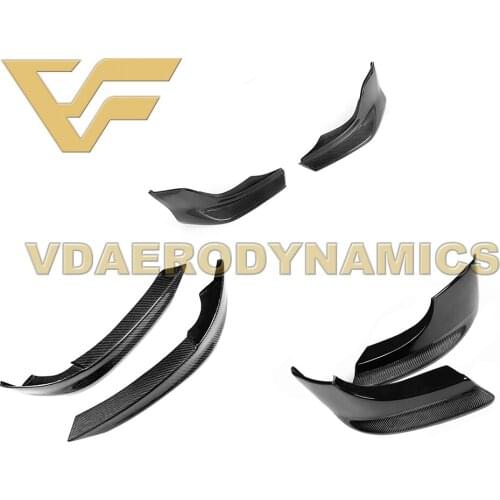 Suitable For 03-10 BMW E60 523i 525i 530i 535i 540i 545i 550i M5 VAD Carbon Fiber Front Bumper Splitter Apron Add On Spoiler