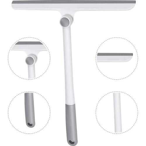 Silicone Bathroom Shower Screen Glass Window Cleaner Squeegee With Silicone Blade Holder Hook For Bathroom Kitchen Car Glass