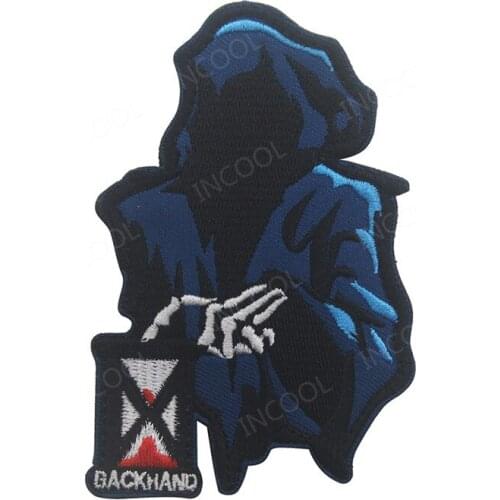 Skeleton Embroidery Patch Ghost Halloween Gift Military Patches Tactical Combat Emblem Appliques Fabric Embroidered Badge