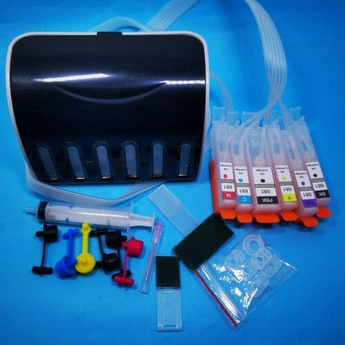 CISS Ink Cartridge PGI-680XL CLI-681XL PGI-680 CLI-681 for Canon PIXMA TS706/TR7560/TR8560/TS6160/TS6260/TS8160/TS8260/TS9160/TS