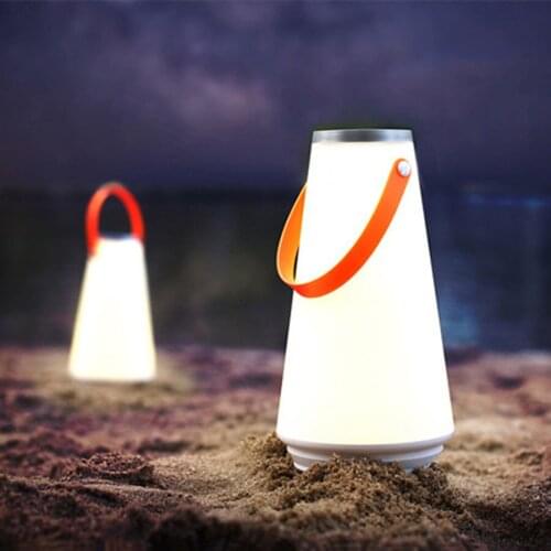 Modern Creasive USB Rechargeable Touch Control Camping Emergency Light Bedside Light Portable Wireless Night Light Hand Lamp