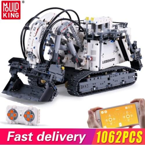Mould King Remote Control Building Blocks Excavator Engineering Truck High-Tech Rc Crane Model Bricks Compatible 42100 Kids Toys