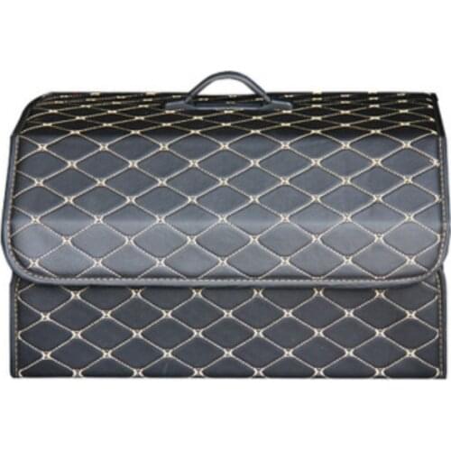 Car Storage Bag Foldable PU Leather Trunk Organizer Box Storage Bag Folding Car Trunk Stowing Tidying For SUV Car Auto Tool Bag