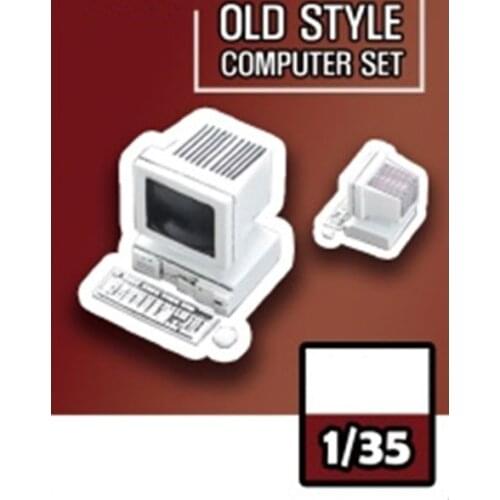 1/35 Old Computer Set Resin figure Model kits Miniature gk Unassembly Unpainted