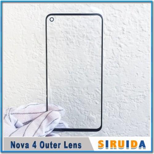 10Pcs 6.4inch Newest LCD Screen Front Outer Glass Lens Replacement For HUAWEI Nova 4 VCE-AL00 VCE-TL00 NOVE4
