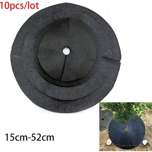 10PCS Tree Protection Weed Mats Plant Cover Ecological Control Cloth Mulch Ring Round Weed Barrier No Woven for Gardens Tools U2