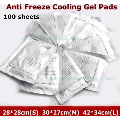 100pcs Anti Freeze Cooling Gel Pads S/M/L Membrane For Cryotherapy Lipolysis Cooling Fat Freezing Treatment Body Slimming