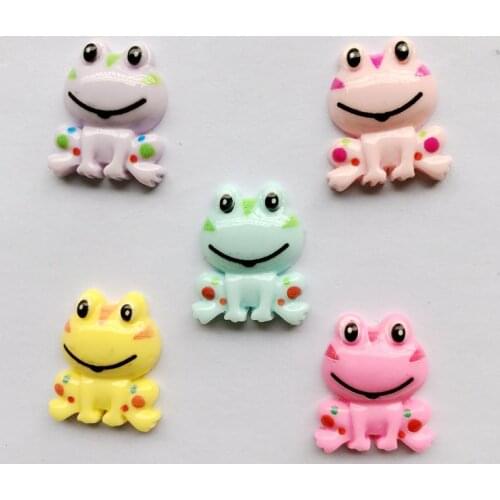 20pcs/lot 17*20mm Flat-back resin crafts cartoon animal frog scrapbook cabochon DIY jewelry/phone/DIY decoration -A44
