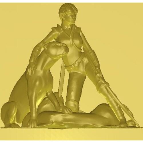 3d model relief for cnc in STL file format Huntress
