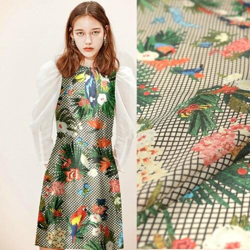 50x139cm 100% natural mulberry silk organza satin fabric cloth 12mm printed fashion clothing fabric for dress alibaba express