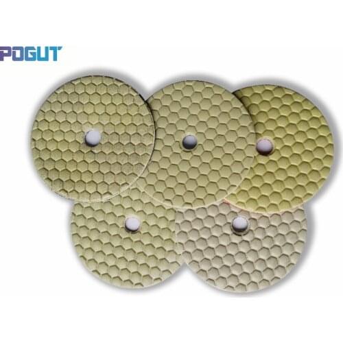 Diamond polishing pads disc sander pad 3 inch dry polishing pad 5 pieces set granite stone marble tile concrete polishing