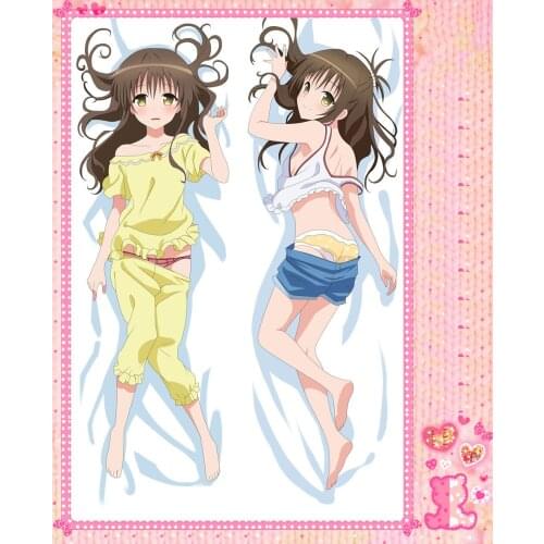 Anime Cartoon To Love Double Bolster Hugging Pillow Case Pillow Cover Pillowcase Peach Skin 2 Way No.65092