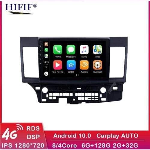 4G + 64G DSP Android 10.0 For Mitsubishi Lancer 9 10 2007 - 2012 Car Radio Multimedia Video Player Navigation GPS 2 din dvd