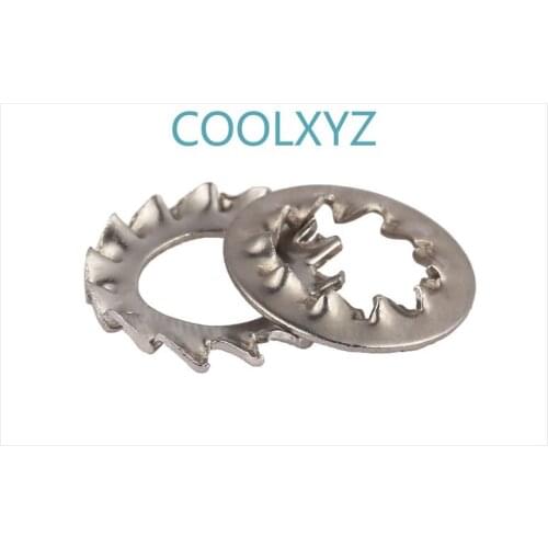 Stainless Steel Lock Washer/External and Internal Sawtooth Pad Multi-tooth Anti-skid Stop Anti-release Gasket GB862 M3-M24 20Pcs