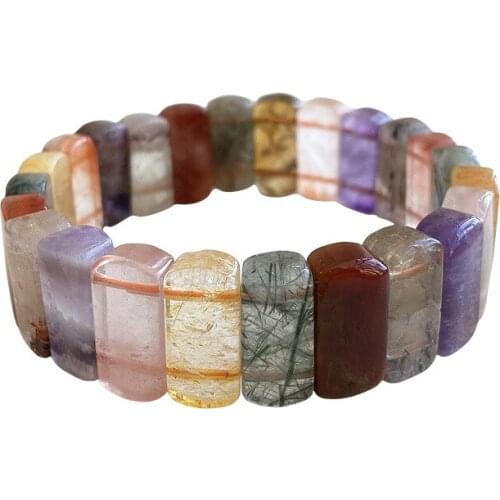 Dropshipping Color Hair Natural Crystal Bracelet Wealth for Women Men Friend Gift Single Lap Bracelets Hand Row Fashion Jewelry