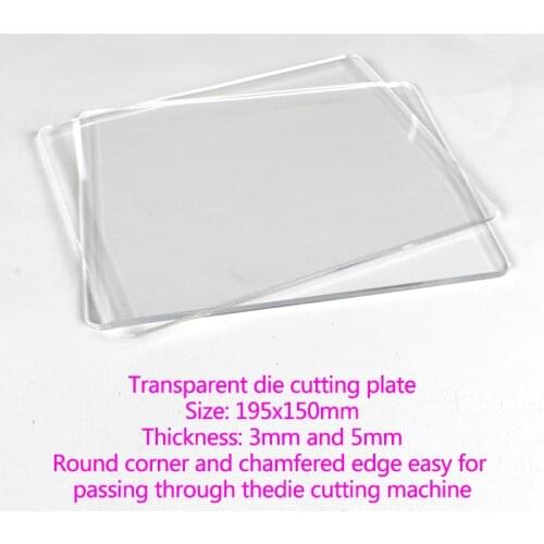 DUOFEN die cutting tools T0012 transparent die cutting plate for A5 150mm Middle size die cutting machine