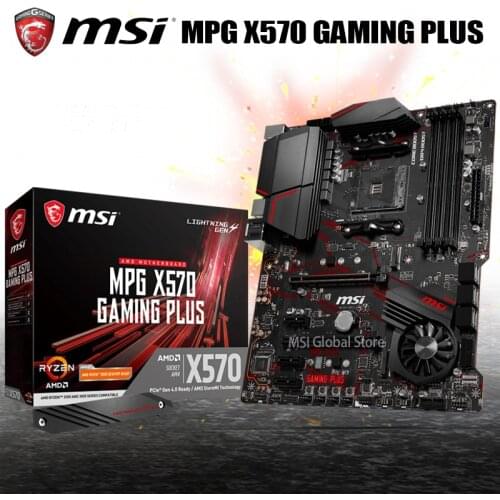 Socket AM4 MSI MPG X570 GAMING PLUS Motherboard R9 DDR4 1866MHz 128GB PCI-E 4.0 M.2 PCIe USB3.2 Gen1 Desktop AMD X570 Mainboard