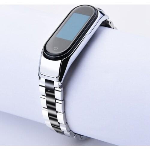 Metal Stainless Steel Strap For Xiaomi Mi Band 5 Bracelet Straps Mi Band 4 Leather/Metals Protector Miband 3 Wrist Strap Mi5