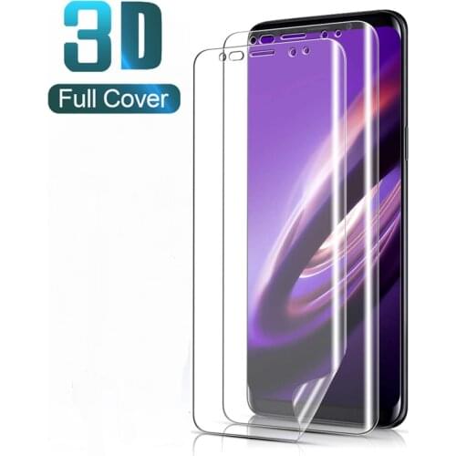 Soft Plastic Screen Protector for Samsung Galaxy Note 10 20 S10 S20 Full 3D Coverage HD Ultra Clear PET Film 3-Pack