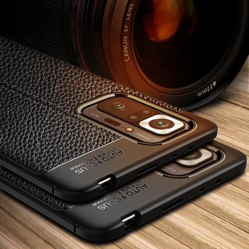 Leather Texture Soft TPU Shockproof Case for Xiaomi Note 10 Pro Max Redmi K40 Plus 9S 10T Lite POCO X3 M3 X2 NFC Mi11 9A 9C 9T