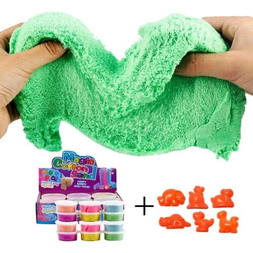 1 box/12pcs Soft Magic Sand DIY Dynamic Sand Indoor Playing Toys for Children Clay Educational Colored Soft Slime Space Sand