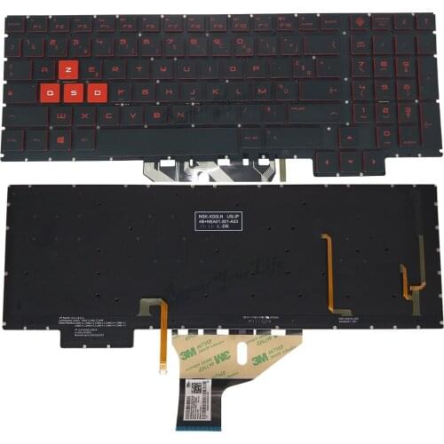 New keyboard for HP OMEN 15-CE 15-CE030CA 15-ce001la 15-ce015dx 15-ce004na FR French red keys black with backlight NSK-XG0BQ