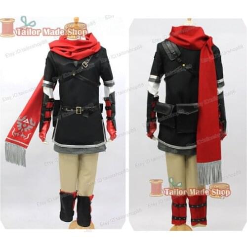 New Arrive Link Cosplay Costume with red Muffler