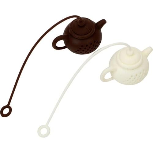 Teapot Shape Tea Infuser Teaware Tea Strainer Kitchen Supplies Empty Silicone Tea Bags Creative Herbal Filter Diffuser