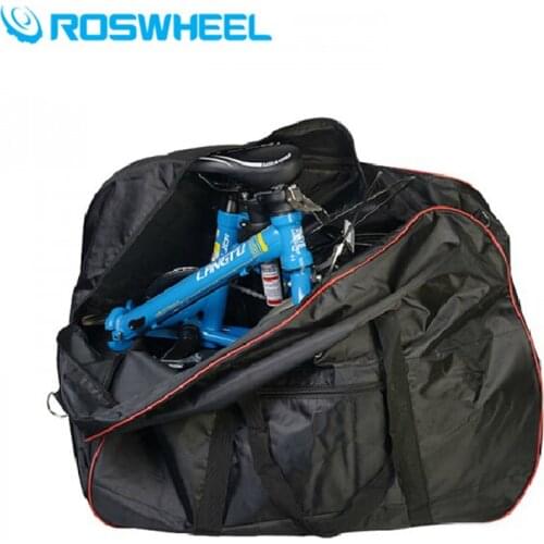ROSHWEEL 2 in 1 Folding Bike Package Bag + Handlebar/Saddle Storage Bag Folding Bicycle Packing Bag Loading Package Panniers
