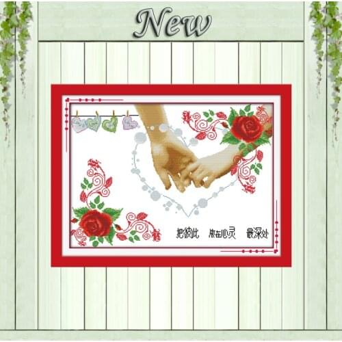 Accompany forever lovers decor painting counted print on canvas DMC 14CT 11CT chinese Cross Stitch Needlework Set Embroider kits