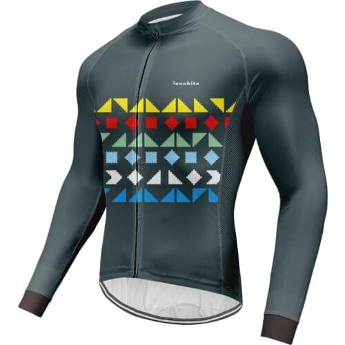 Runchita Pro Team Mens Long Sleeve Cycling Jerseys Clothing Bicycle Sportwear Outdoor Breathable Road Uniform Bike Wear Shirt Cl