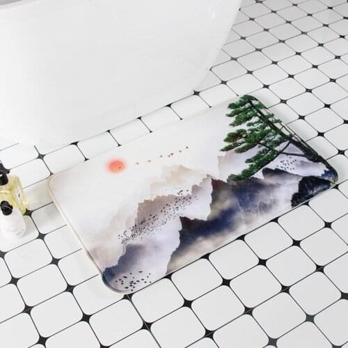 Thicken Landscape Floor Mat Door Mat Door Mat Bathroom Absorbent Non-slip Mat Home Door Rubbing Mat Carpet