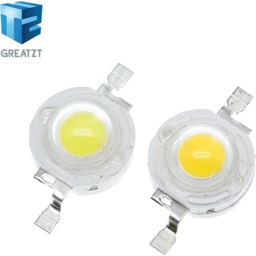 10PCS/LOT led 1W 100-120LM LED Bulb IC SMD Lamp Light Daylight white/warm white High Power 1W LED Lamp bead