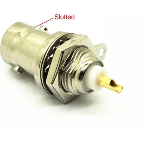 100PCS 500PCS Pure Copper BNC Female Slotted Connector Chassis Panel Mount Monitor Accessories