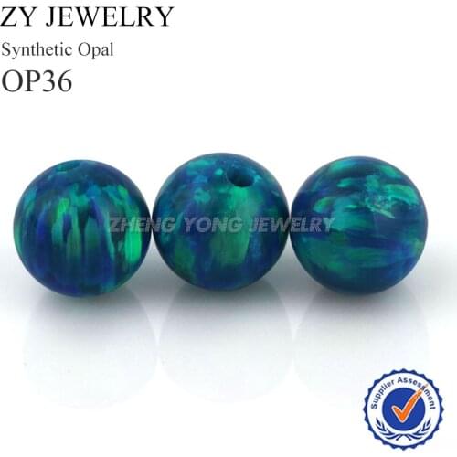 20pcs/lot New Arrivals 5mm OP36 Ball Fire Opal Beads Full Hole Synthetic Stone Ball for DIY Necklaces Jewelry Making