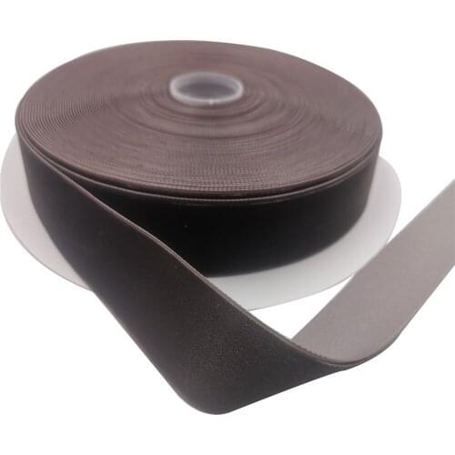25MM Nylon Black Coffee Velvet Ribbon Single Face for Handmade Wedding Decoration Gift Wrapping DIY Bowknot Sewing 25yards Roll
