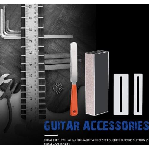 4pcs/set Electric Bass Guitar Fret File Leveling Tool Grinding Protectors Repair Part Set Guitar Repair Tool Accessories