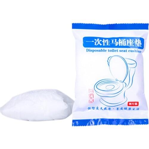 50Pcs Disposable Toilet Seat Cover Waterproof Safety Travel/Camping Bathroom Accessiories Mat Portable