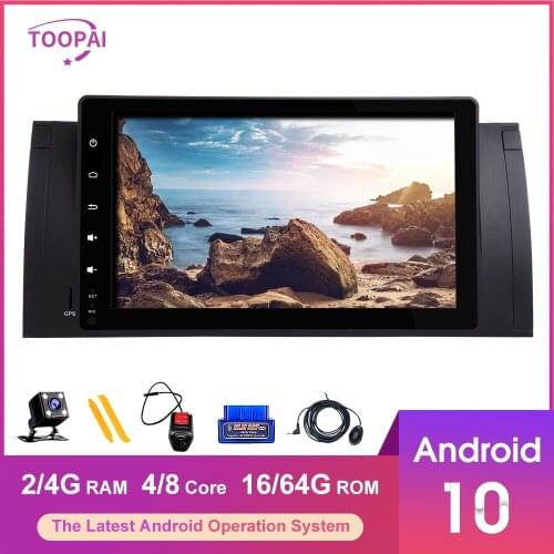TOOPAI Android 10 For BMW E39 5 Series X5 E53 1996-2007 Auto Radio Streo Head Unit Multimedia Player GPS Navigation IPS HD