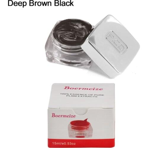 Tattoo Pigment Inks Deep Brown Black PCD Ink Permanent Makeup Eyebrow Eyeliner Makeup for Tattoo Machine Pen and Ink Cups Supply