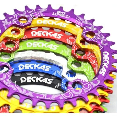 Deckas 104BCD Round Narrow Wide MTB Mountain bike bicycle 104BCD 32T 34T 36T 38T crankset Tooth plate Parts 104 BCD