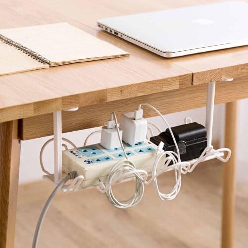 OTHERHOUSE Socket Power Line Holder Power Cables Management Storage Shelf Rack Under The Table Charging Wire Tidy Organizer